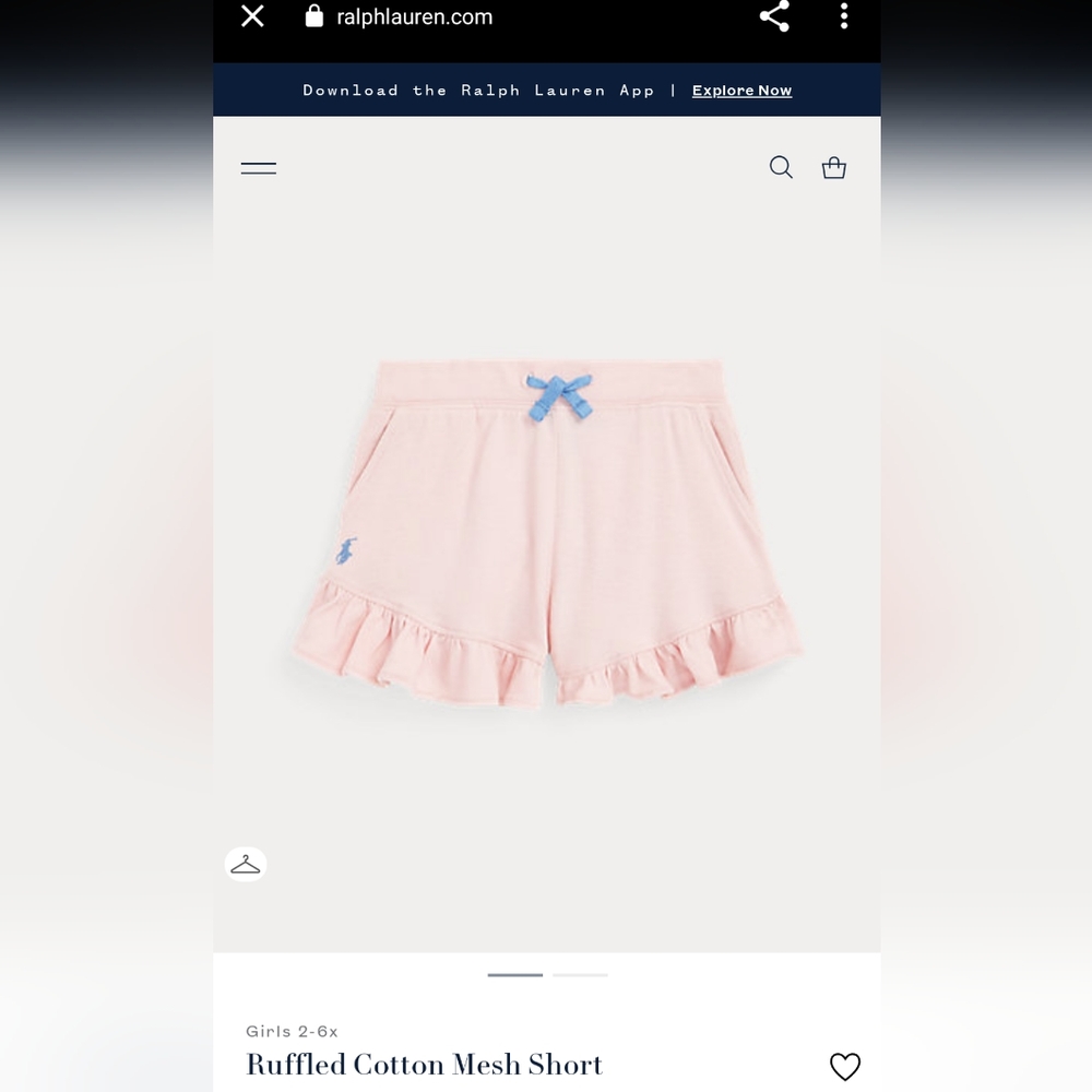 Ralf Lauren girls shorts SZ M